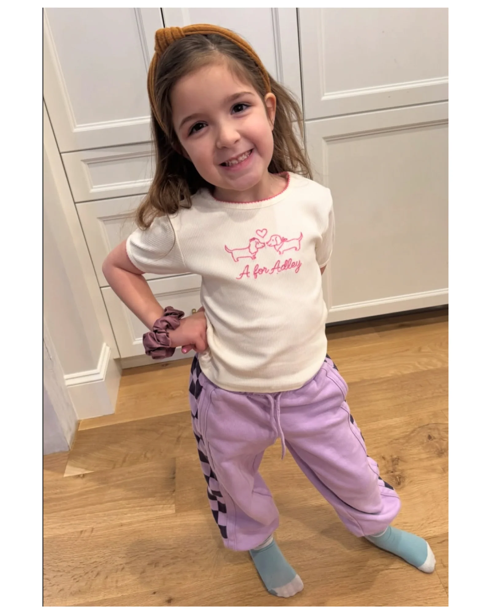 A for Adley Puppy Love Embroidered Tee - Image 2